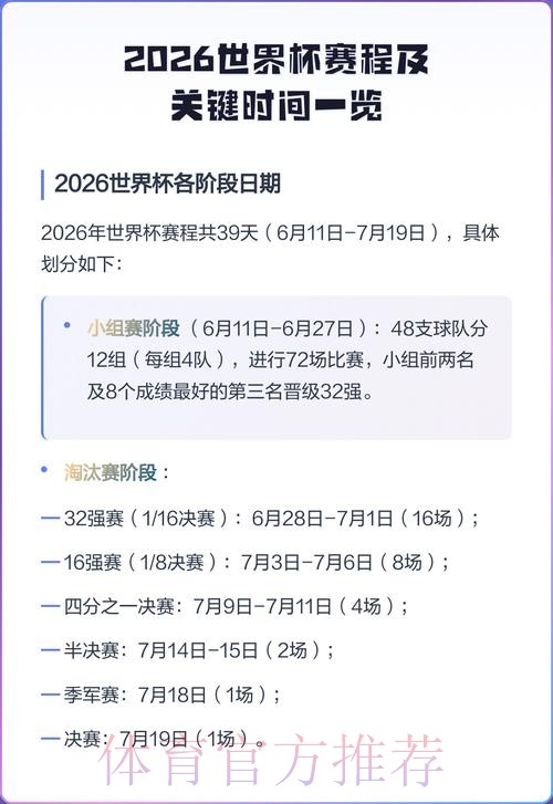 2026世界杯完整赛程最新比赛时间表实时查看 2026世界杯完整赛程最新比赛时间表实时查看